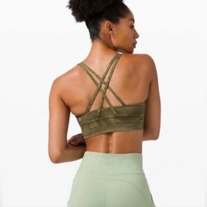 Lululemon Energy Bra Women’s Size 6 Ice Wash Moss Green